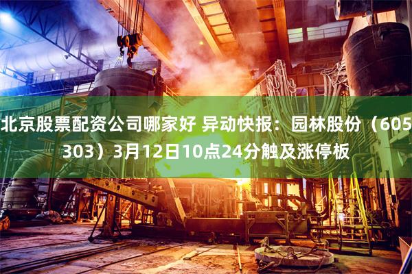 北京股票配资公司哪家好 异动快报：园林股份（605303）3月12日10点24分触及涨停板