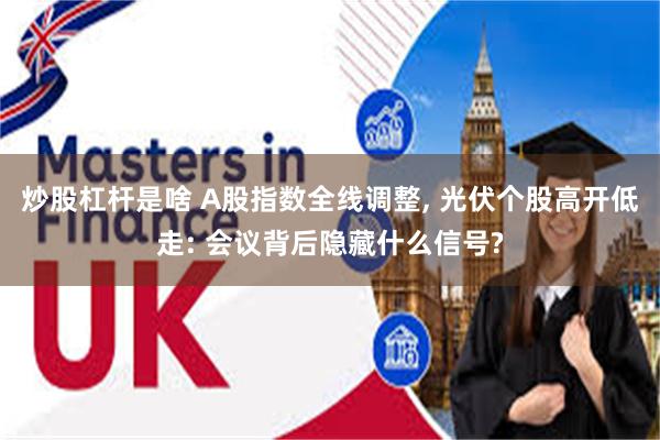 炒股杠杆是啥 A股指数全线调整, 光伏个股高开低走: 会议背后隐藏什么信号?